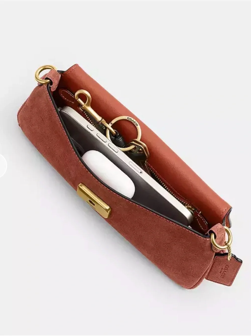 Authentic Coach Jet Shoulder Bag COLOR: BRASS/CLAY